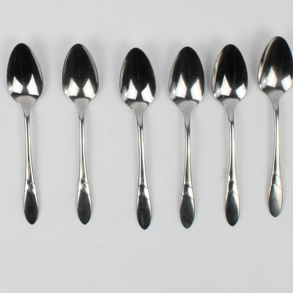 Lot Of 6 Oneida Silver Debonair (Stainless) Flatware Teaspoons 6.25" Long