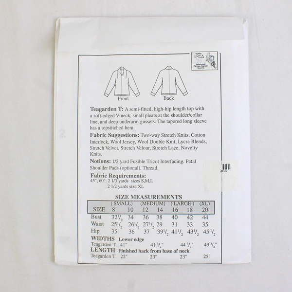 The Sewing Workshop Collection Teagarden T Pattern Women's Sizes (S-XL) 2010