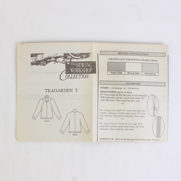 The Sewing Workshop Collection Teagarden T Pattern Women's Sizes (S-XL) 2010