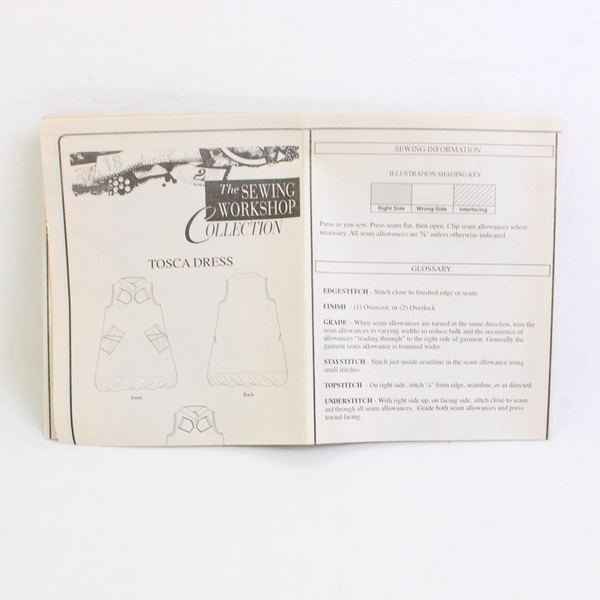 The Sewing Workshop Collection Tosca Dress Pattern Women's Sizes (XS-XXL) 2010