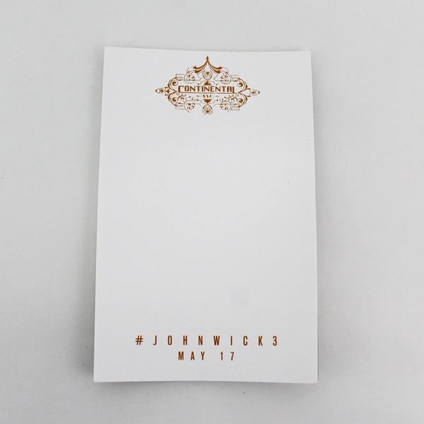 John Wick 3 Continental Hotel Promotional Notepad