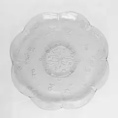 Vintage Anchor Hocking Savannah 12" Clear Glass Floral Platter