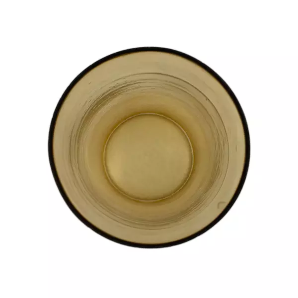 Hand-Blown Amber Gold Glass Vase Vintage Tapered 12.25 in Tall