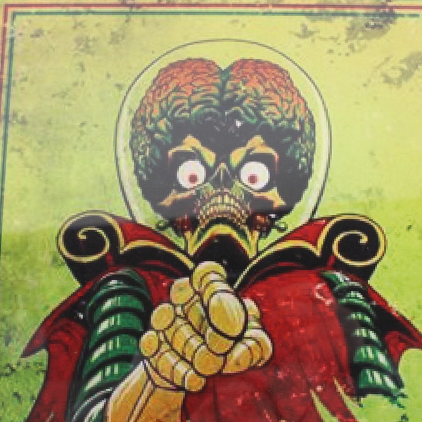Framed Mars  Attacks Ack Ack! Movie Poster 15.5" x12" 