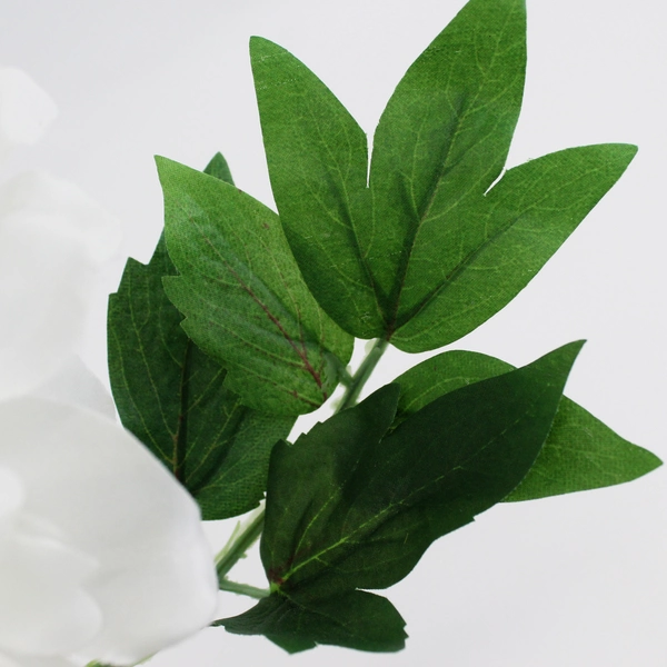 Real Deals Single Artificial White Silk Peony Stem