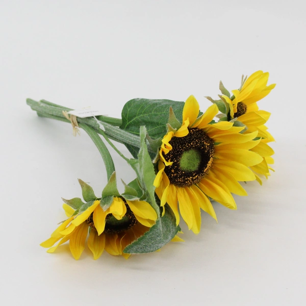4 Melrose International Yellow 11.5" Faux Silk Sunflower Stems