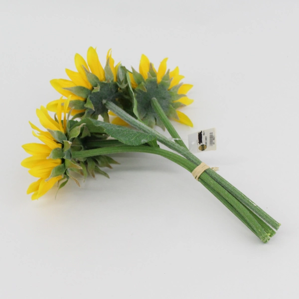 4 Melrose International Yellow 11.5" Faux Silk Sunflower Stems