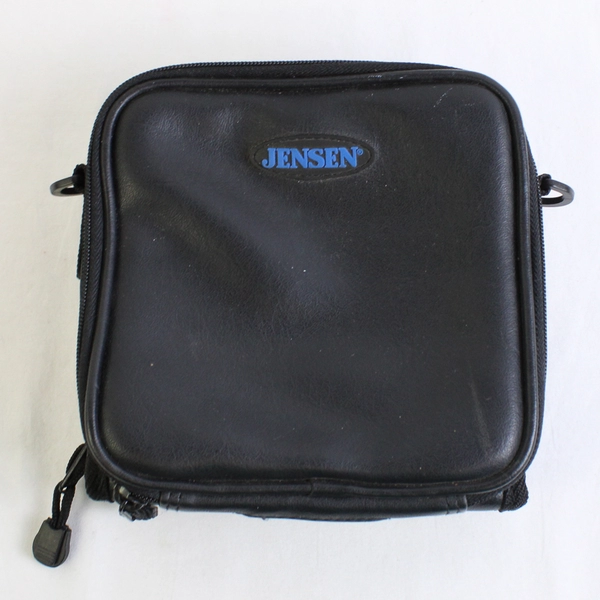 Jensen Solid Black Color Portable CD Carrying Case Square Zipper