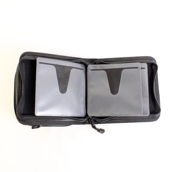 Jensen Solid Black Color Portable CD Carrying Case Square Zipper