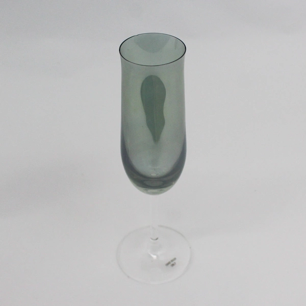 2 Iridescent Champagne Flutes Made In China blue And Burgundy 9 Inch