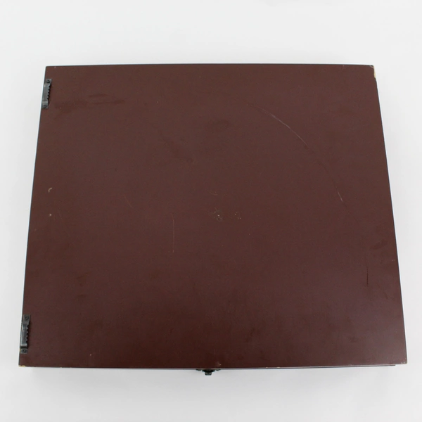 Brown Wood Display Case 14 x 16 x 2" with Glass Top 