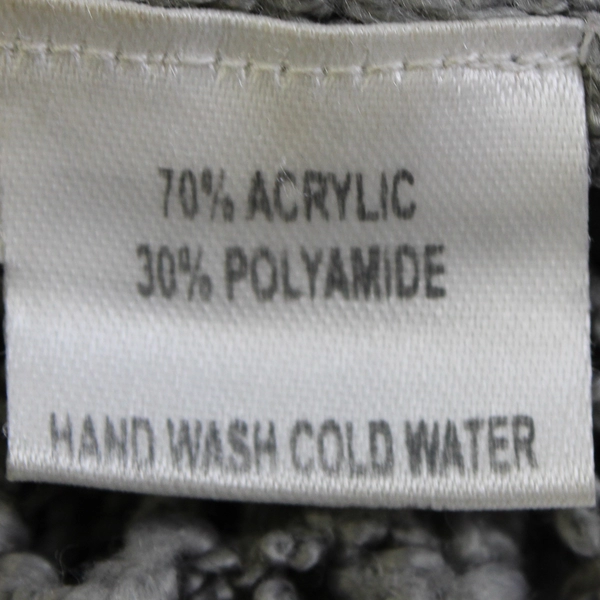 Hands to Hearts Gray Open Knit Long-Sleeve Top Women's Size Medium