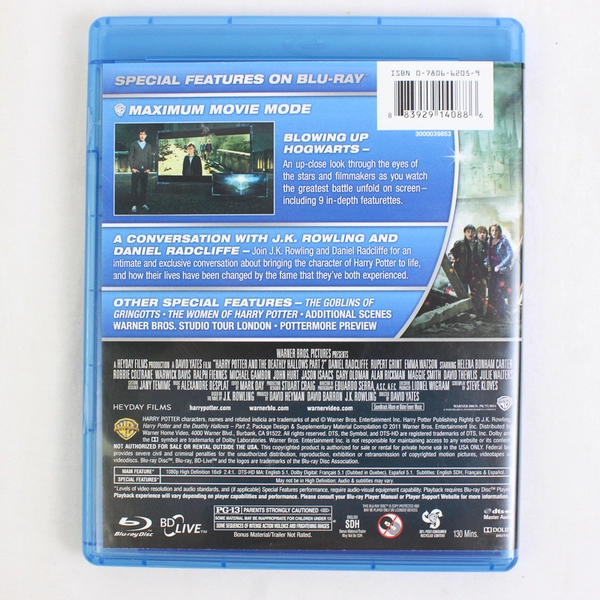 Harry Potter and the Deathly Hallows - Part 2 [Blu-ray and DVD] Very Good