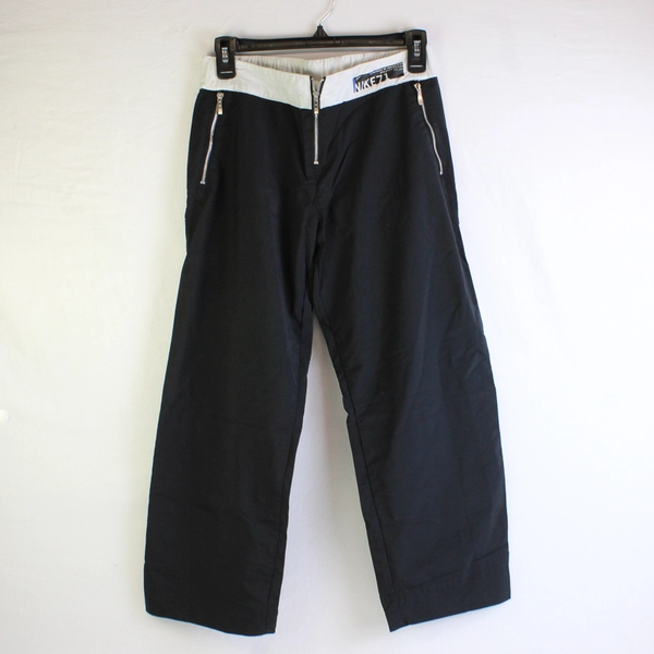 Nike Black and White Cropped Athletic Pants Women's Size Small 4-6