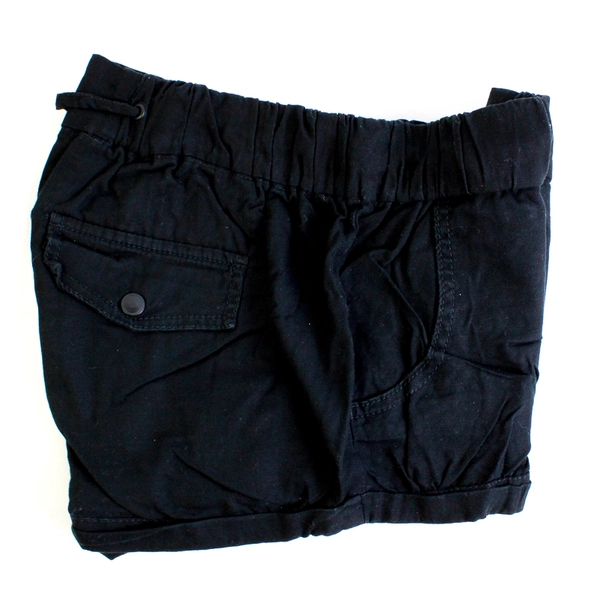 Jessica Simpson Solid Black Cuffed Cotton Shorts Women's Size 29