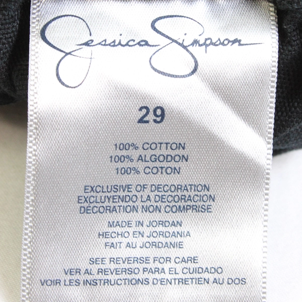 Jessica Simpson Solid Black Cuffed Cotton Shorts Women's Size 29