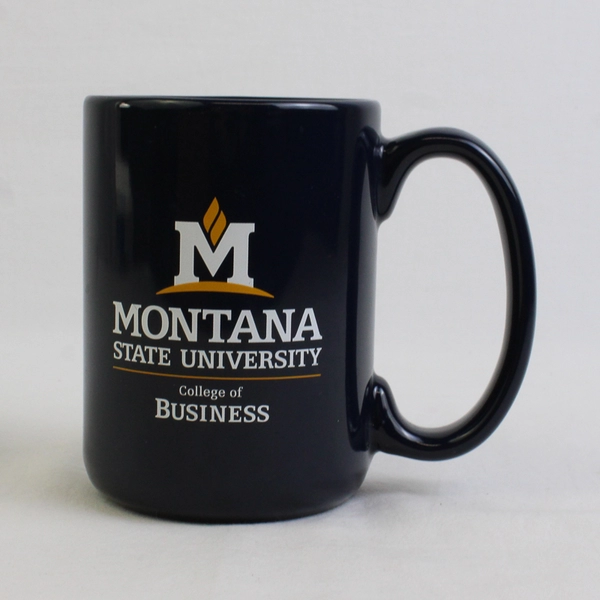 Montana State University College Of Business Blue Ceramic Coffee Mug 4.5" Tall