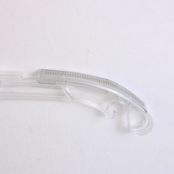 Lot of 10 Clear Plastic Retail Hangers Wire Hook Double Notched Non Slip