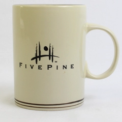 Five Pine Lodge and Spa Hotel Brown/Beige Ceramic Mug With Handle Mug 4.5" Tall