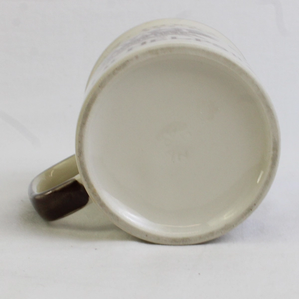 Unbranded "You Don't Have To Be Crazy But It Helps" Beige Ceramic Mug 4" Tall