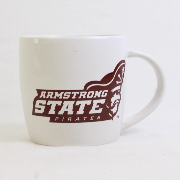 Armstrong State Pirates White Ceramic Large Coffee Mug With Handle 4" Tall