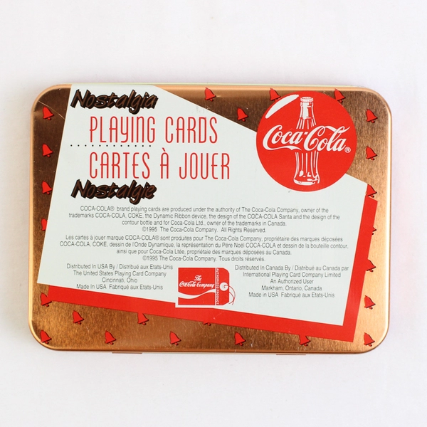 1995 Coca-Cola Christmas Santa Nostalgia Playing Cards