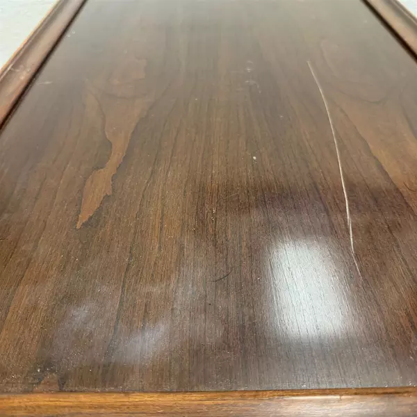 Vintage Ethan Allen Queen Anne Wood Tea Table With Pullout Trays