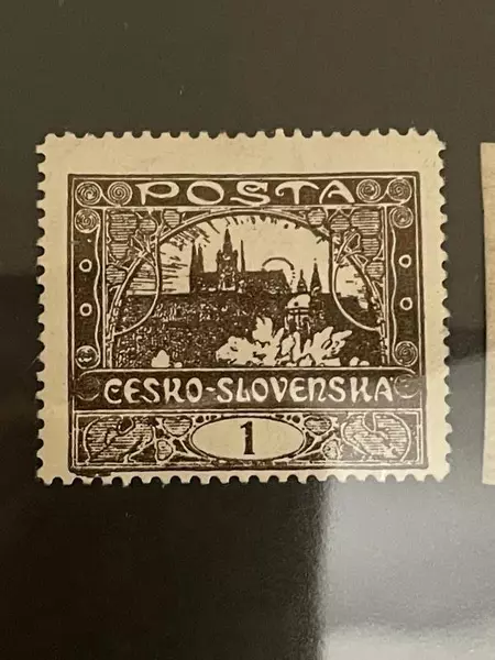 Lot of 2 Used 1919 Czech Postage Stamp Very Fine Prague Castle