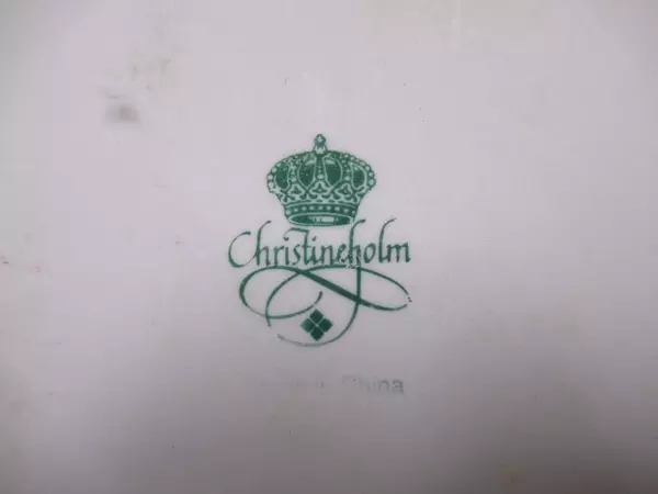 Vintage Christineholm Porcelain Quiche Tart Pie Dish With A Pink Rose Pattern