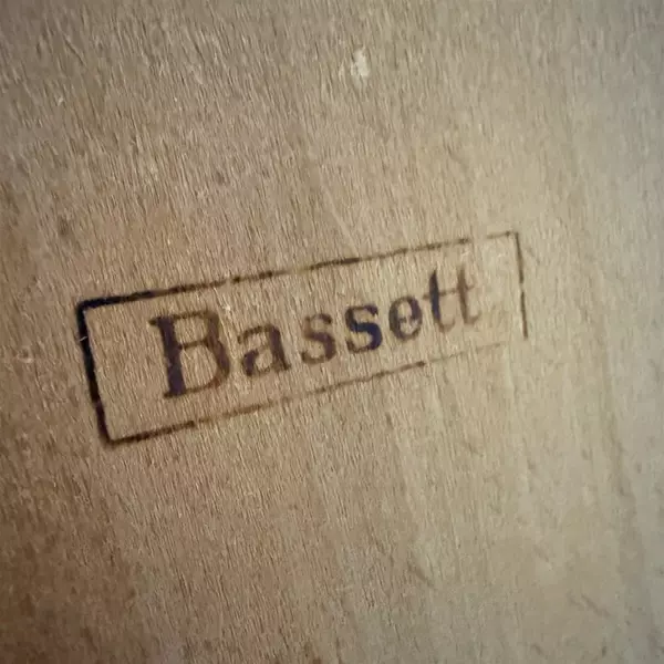 Vintage Bassett Solid Wood Jacobean Revival Console Table Water Damaged