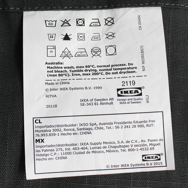 Lot of 4 Dark Grey IKEA 55x65 Inch Blinds with Rod Pocket