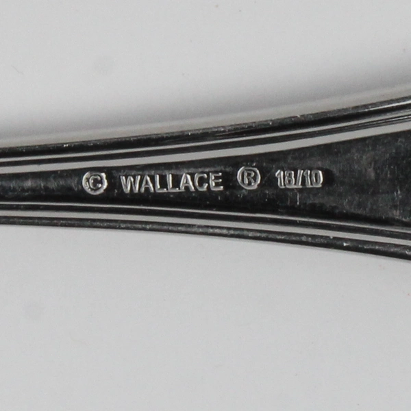 Lot Of 6 Wallace Silver Royal Thread (Stainless) Flatware Oval Soup Spoons 8.25"