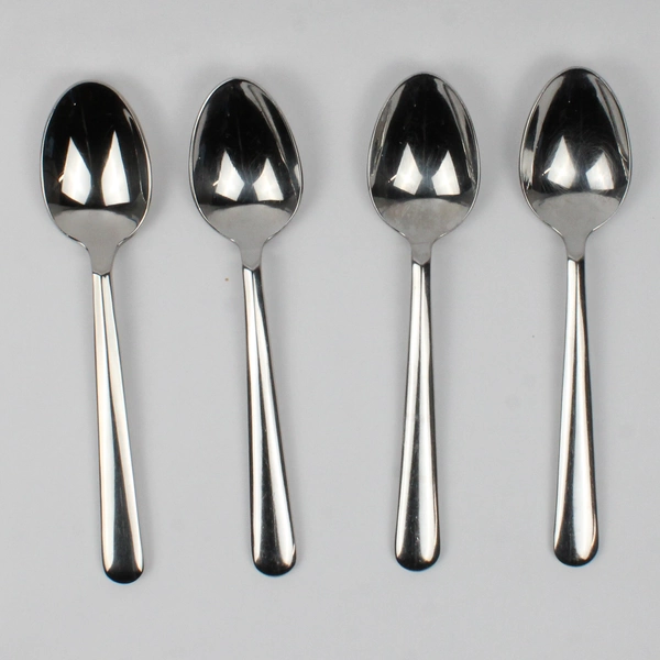 Lot Of 4 Splendide Strand (Stainless) Flatware Oval Soup Spoons 7.5" Long