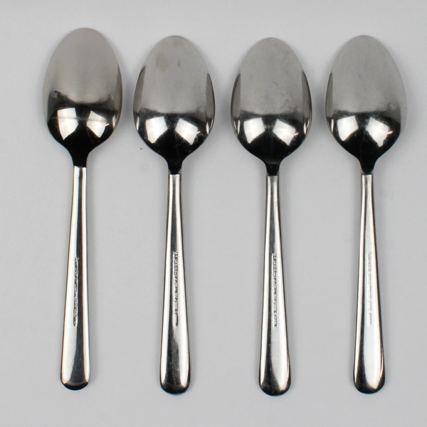 Lot Of 4 Splendide Strand (Stainless) Flatware Oval Soup Spoons 7.5" Long