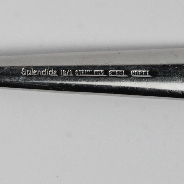 Lot Of 4 Splendide Strand (Stainless) Flatware Oval Soup Spoons 7.5" Long