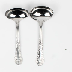 VTG Lot of 2 Reed & Barton Renaissance Serveware Solid Gravy Ladles 18/10 7 Inch