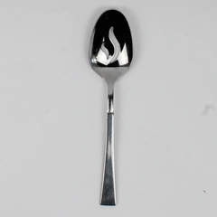 Oneida Silver Purity Pattern Pierced Serving Spoon 18/0 Stainless 8.25 Inches