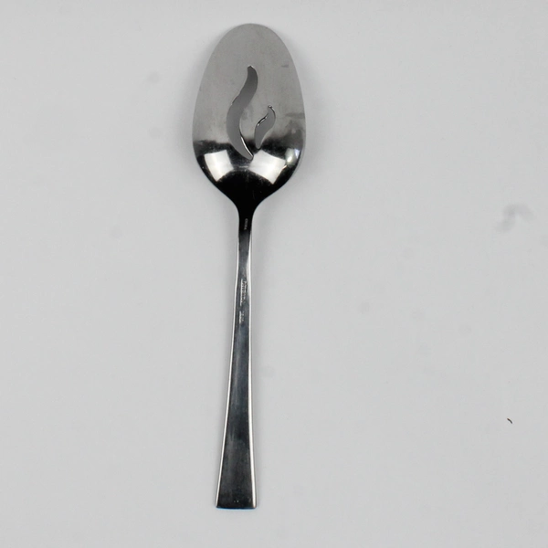 Oneida Silver Purity Pattern Pierced Serving Spoon 18/0 Stainless 8.25 Inches