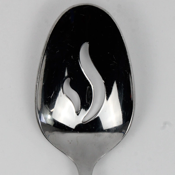 Oneida Silver Purity Pattern Pierced Serving Spoon 18/0 Stainless 8.25 Inches