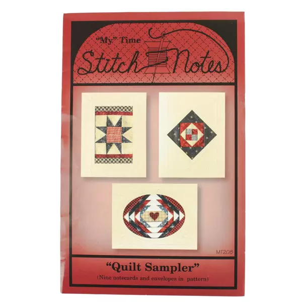 My Time Stitch Notes Quilt Sampler Note Cards & Envelopes in Pattern #MT208