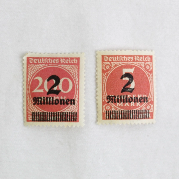 Lot of 8 Germany Deutsches Reich Hyperinflation Tausend Stamps Used 1920s