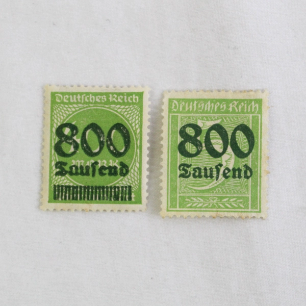 Lot of 8 Germany Deutsches Reich Hyperinflation Tausend Stamps Used 1920s