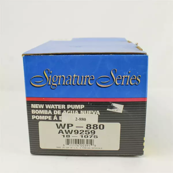New Open Box Signature Series WP-880 (AW9259) Water Pump w/Gasket Ford Probe