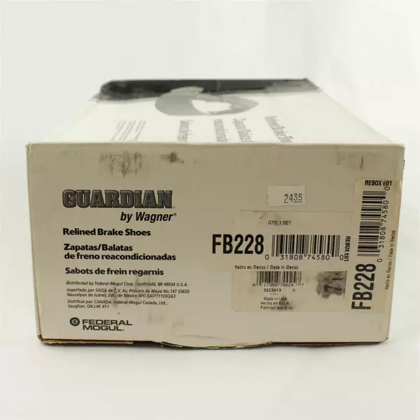Guardian by Wagner FB228 Brake Shoes Non-Asbestos Set New Open Box Jeep GM