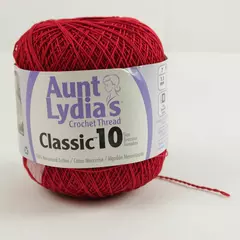 Aunt Lydia's Classic Crochet Cotton Thread Size 10 Victory Red New
