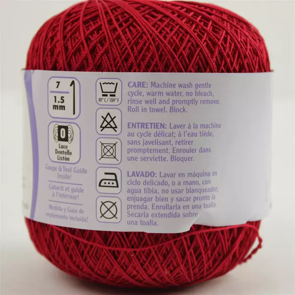 Aunt Lydia's Classic Crochet Cotton Thread Size 10 Victory Red New