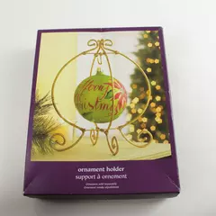 Pier 1 Imports Gold Tone Foldable Metal Ornament Display Holder 9.5"