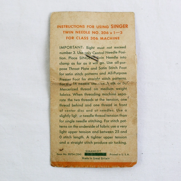 Singer Class 306 Sewing Machine Twin Needle 306 x 1 - 3 Made In Germany/Britain