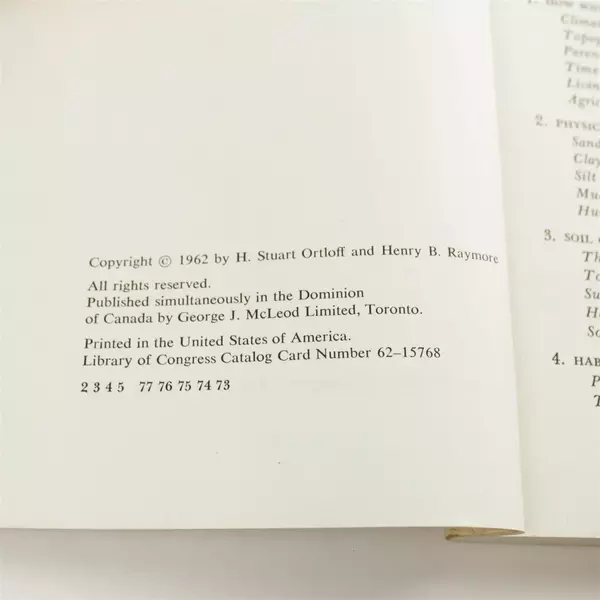 A Book About Soils for the home gardener H. Stuart Ortloff Henry B. Raymore 