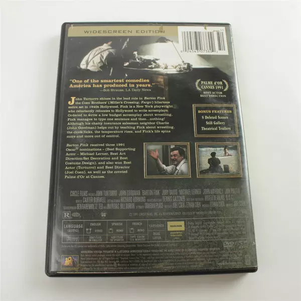 Barton Fink (1991) DVD Widescreen Rated R Turturro John Goodman Coen Bros